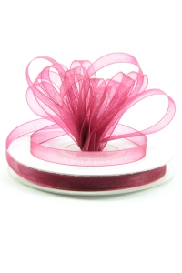Organza Ribbon , Wine, 3/8 Inch x 25 Yards (1 Spool) SALE ITEM